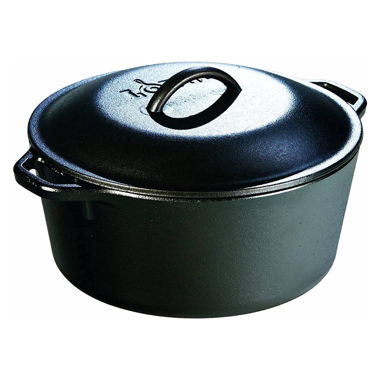 Lodge Cast Iron Dutch Oven with Dual Handles, Pre-Seasoned Cooking and Serving Pot, 5-Quart